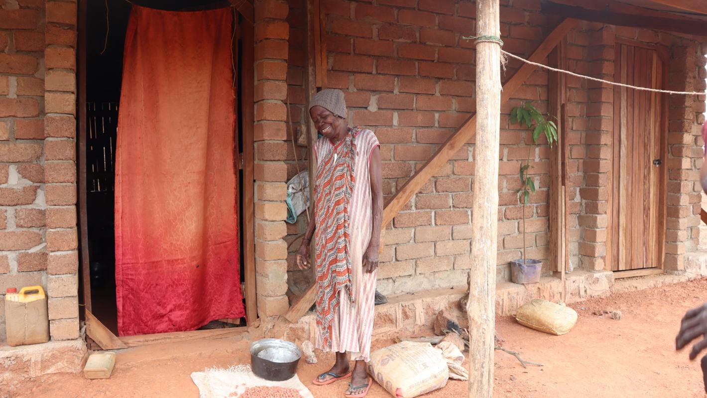Woman in new settlement area