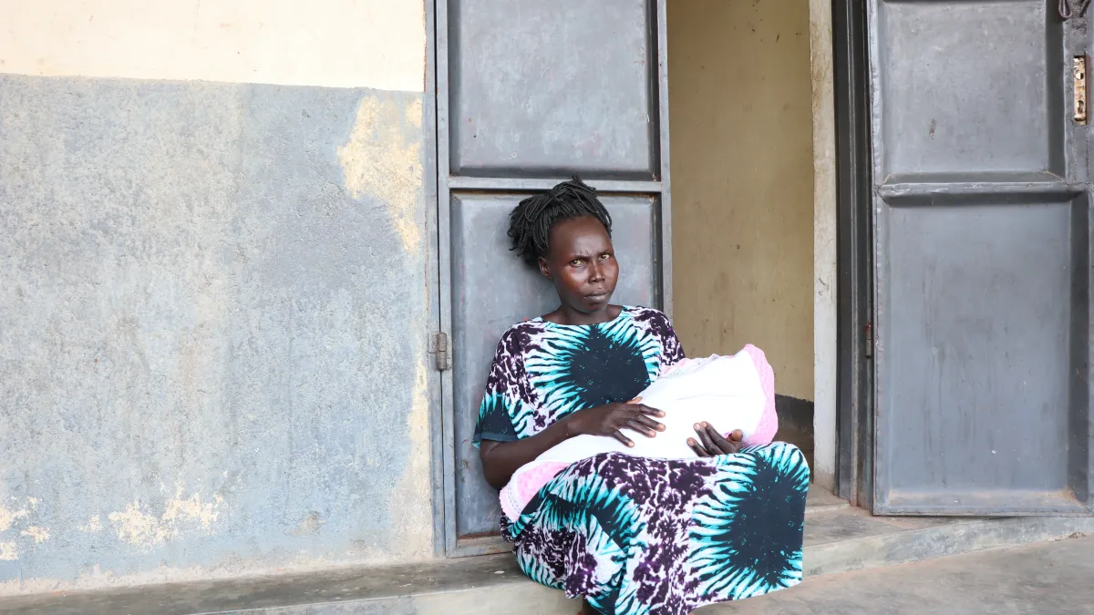 woman at maternity health clinic