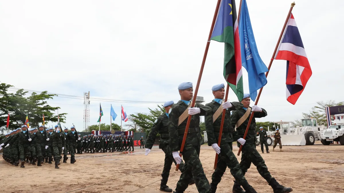 UN Peacekeeping UNMISS South Sudan Thailand Medal parade