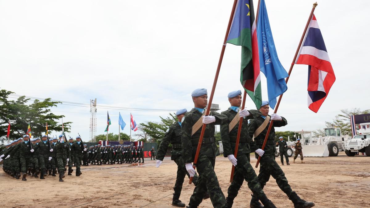 UN Peacekeeping UNMISS South Sudan Thailand Medal parade