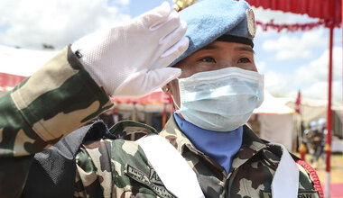 UNMISS protection of civilians medal parades displaced civilians peacekeepers South Sudan peacekeeping Nepal Troop Contributing Countries