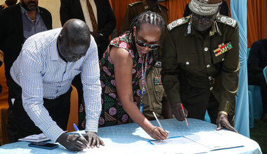 Peace South Sudan UNMISS UN peacekeeping peacekeepers justice institutional reforms training academy handover