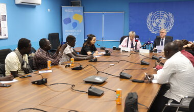 Peace South Sudan UNMISS UN peacekeeping peacekeepers elections constitution SRSG Nicholas Haysom Press conference Jean Pierre Lacroix USG