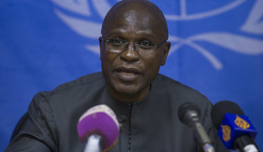 Near- verbatim transcript of UMISS Deputy SRSG for Political Affairs Moustapha Soumare and Minister of Parliamentary Affairs Mr. Peter Bandi on SSBC