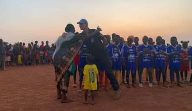 unmiss south sudan western bahr el ghazal sweden police unpol idps sports boys girls fundraiser