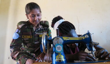 UNMISS protection of civilians vocational training women peacekeepers South Sudan peacekeeping Bangladesh skills youth