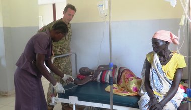 British peacekeepers train staff to boost service delivery at Bentiu hospital UNMISS South Sudan 2017