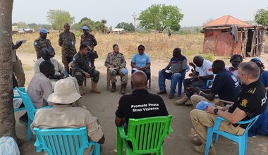 unmiss south sudan un volunteer unv teclaire civil affairs division conflict resolution peace begins pk75