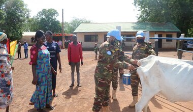 UNMISS protection of civilians veterinary Bangladesh peacekeepers South Sudan peacekeeping Wau medicines animals livestock