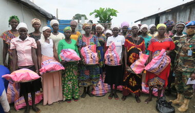 UNMISS South Sudan Peacekeepers Bentiu COVID-19 Coronavirus Peacekeeping livelihood skills women Ghana entrepreneurship