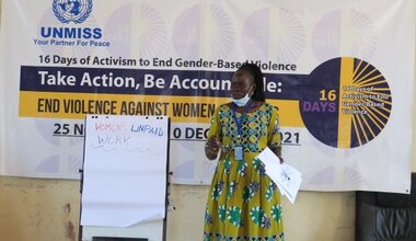 unmiss 16 days of activism women peace security south sudan gender equality tambura volleyball ethiopia un peacekeeping 