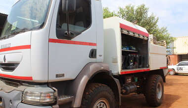 unmiss south sudan srsg david shearer fire truck a4p juba