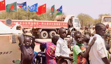 unmiss south sudan warrap unity abyie road china engineering bangladesh force protection trade humanitarian hub