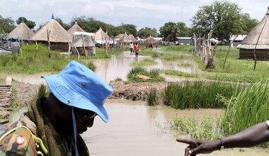 Peace South Sudan UNMISS UN peacekeeping peacekeepers floods preparedness humanitarian roads threat climat change Jonglei