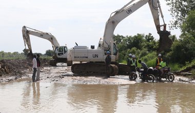Jonglei UNMISS peacekeepers Republic of Korea flooding humanitarian assistance drainage system
