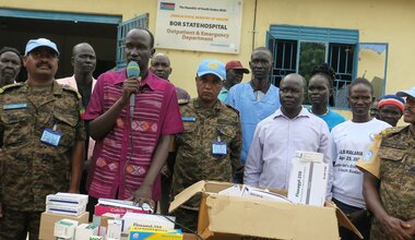 medicine medical jonglei bor malaria unmiss ethiopia un peacekeepers conflict economic crisis antibiotic south sudan bor