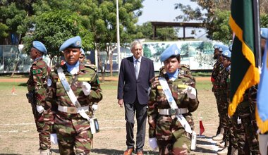 unmiss south sudan road rehabilitation yambio tambura bangladesh engineers peacekeepers un medal ceremony