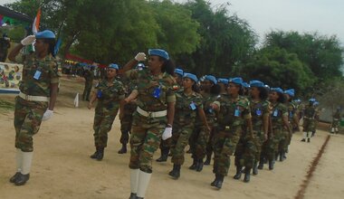 UNMISS protection of civilians Ethiopia peacekeepers South Sudan peacekeeping Jonglei medal parade United Nations medal