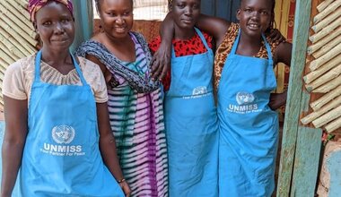 UNMISS displaced civilians women orphans children peacekeepers UN peacekeeping South Sudan climate change rainy season displacement conflict yirol lakes unity