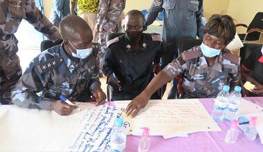 unmiss south sudan yambio western equatoria state unpol ssnps workshop trust confidence protection of civilians community policing