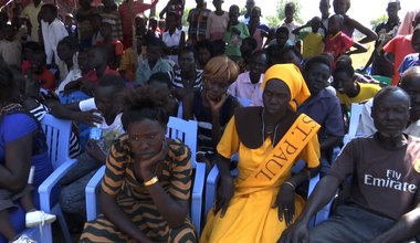 South Sudanese attending the New Year Peace Prayer in Bor