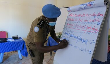 unmiss south sudan aweil unpol raising awareness sanitary pads early forced marriages sexual abuse