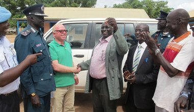 unmiss south sudan police car vehicle donation mobility protection of civilians human rights communities 22 May 2018