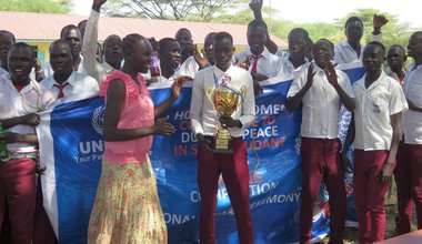 Regional essay winner from Eastern Equatoria commits to being an agent of peace
