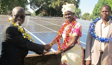 unmiss south sudan rumbek quick impact project fm 98 radio station solar power panels