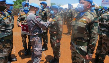 unmiss medal parade serving for peace india south sudan united nations malakal upper nile