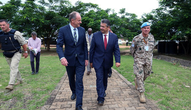 German Foreign Affairs Minister Visits UN Base in South Sudan