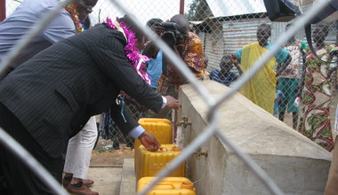 UNMISS and partners hand over water facility to Gurei community