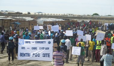 UN Police and community watch groups unite in the fight against crime in Bentiu PoC site