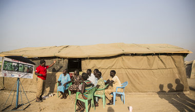 Mine risk education in Bentiu, South Sudan UNMAS UNMISS Martine Perret International Day for Mine Awareness and Assistance in Mine Action 4 April 2017