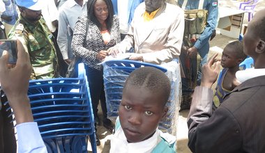 UNMISS donates furniture to Cueibet Secondary school