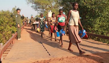 unmiss south sudan lakes region bridge peacekeepers engineers rumbek thai humanitarian aid