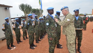 Rwandan peacekeepers awarded UN medals for service