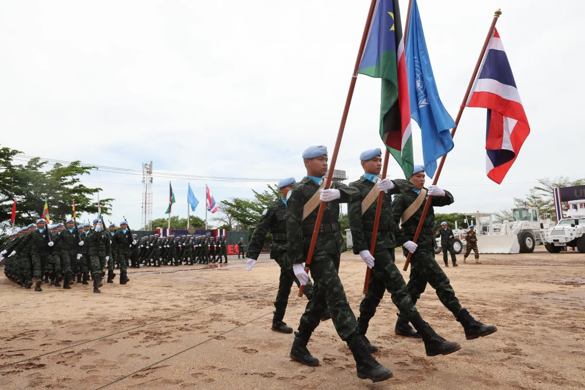 UN Peacekeeping UNMISS South Sudan Thailand Medal parade