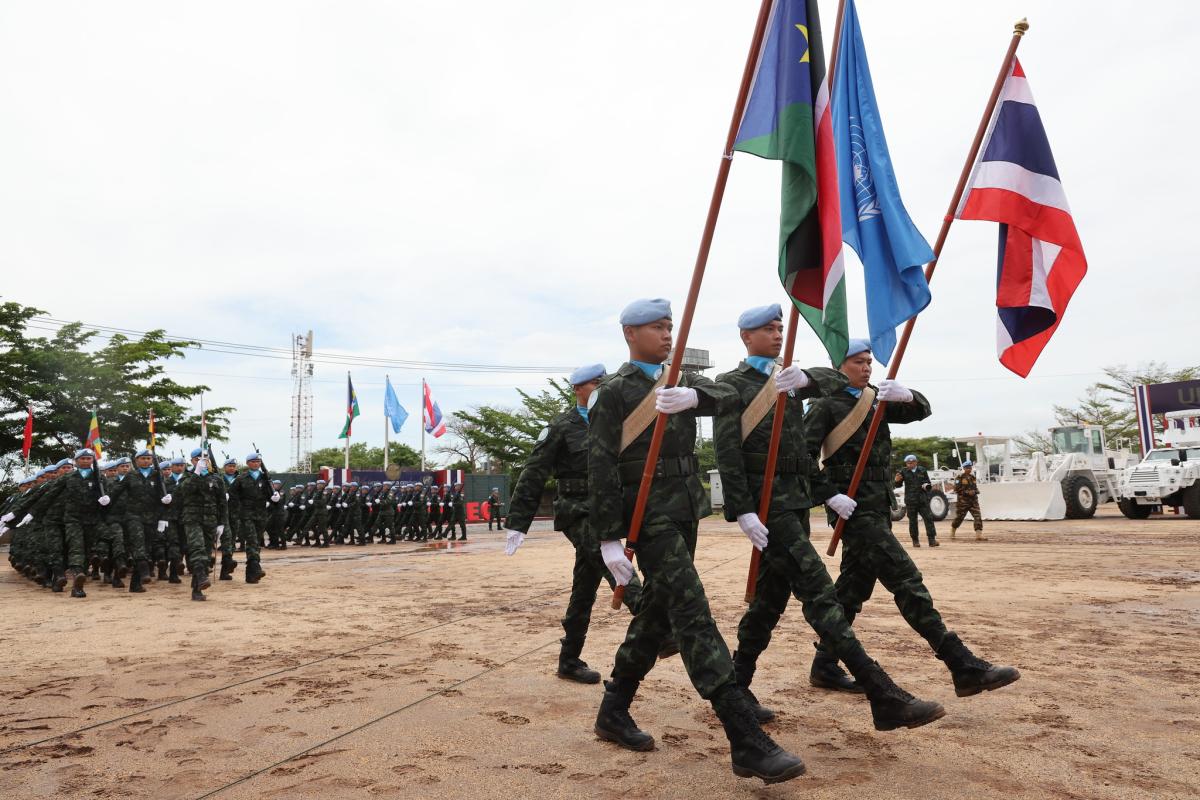 UN Peacekeeping UNMISS South Sudan Thailand Medal parade