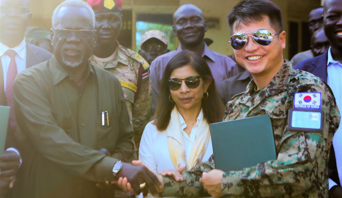 Peace South Sudan UNMISS UN peacekeeping peacekeepers elections cholera South Korea medical donation Jonglei health