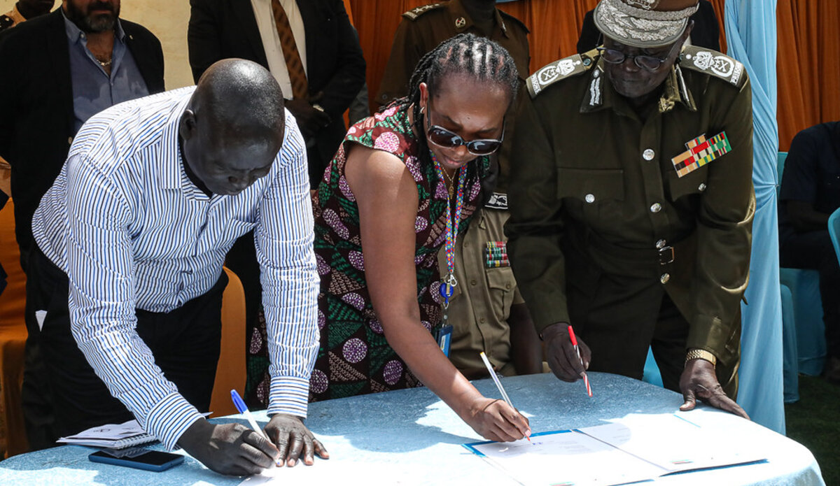 Peace South Sudan UNMISS UN peacekeeping peacekeepers justice institutional reforms training academy handover