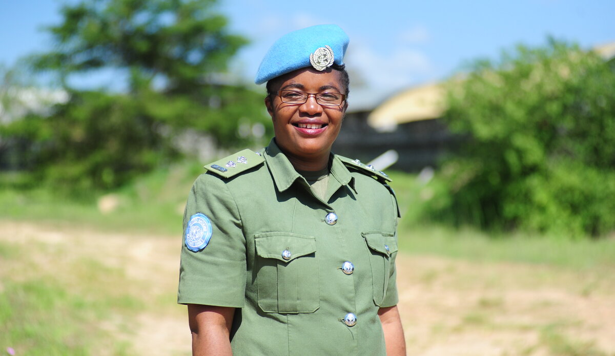 UNMISS 2020 UN Woman Police Officer of the Year Doreen Malambo Zambia UNPOL South Sudan 