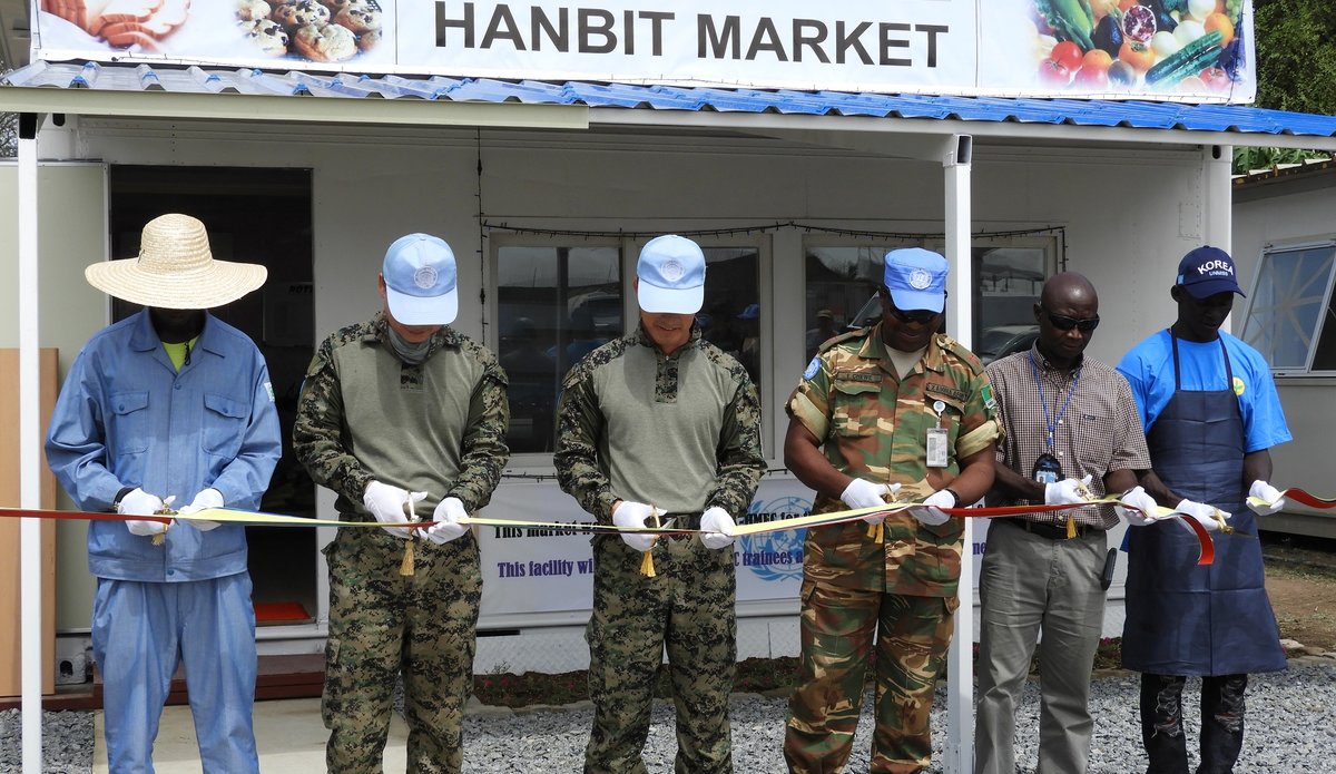 South Korean engineers open vegetable and bakery shop in Bor as part of vocational training centre UNMISS South Sudan