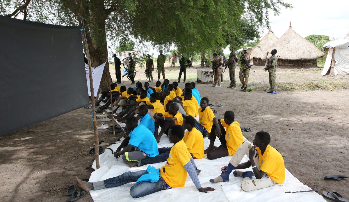 unmiss unicef south sudan mirmir unity region release of child soldiers reintegration