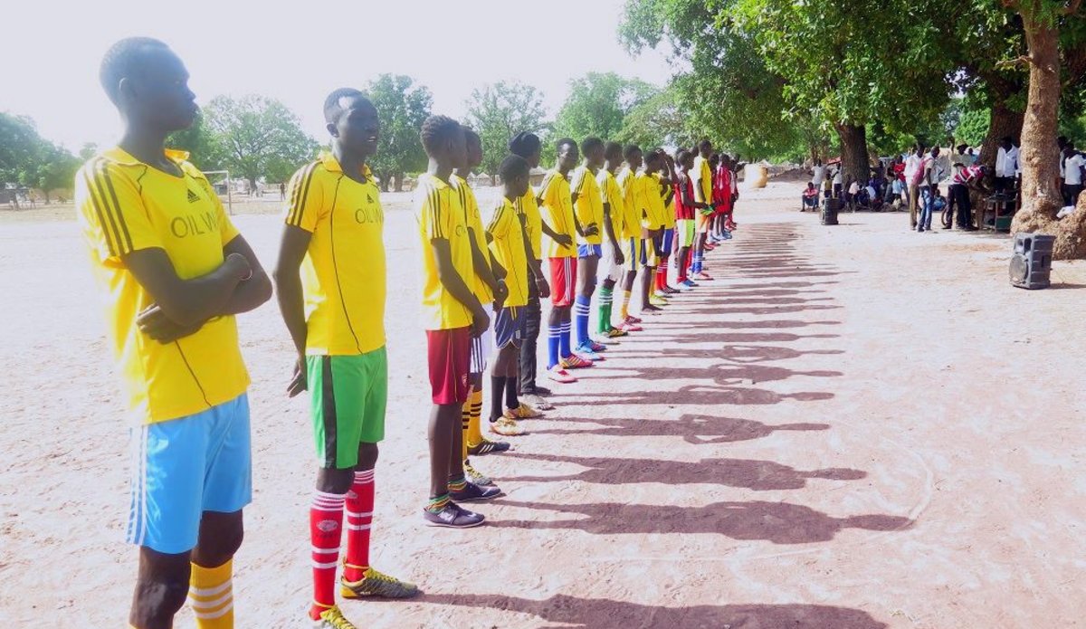 UNMISS CAD organize football match between Ngath Secondary school students and teachers