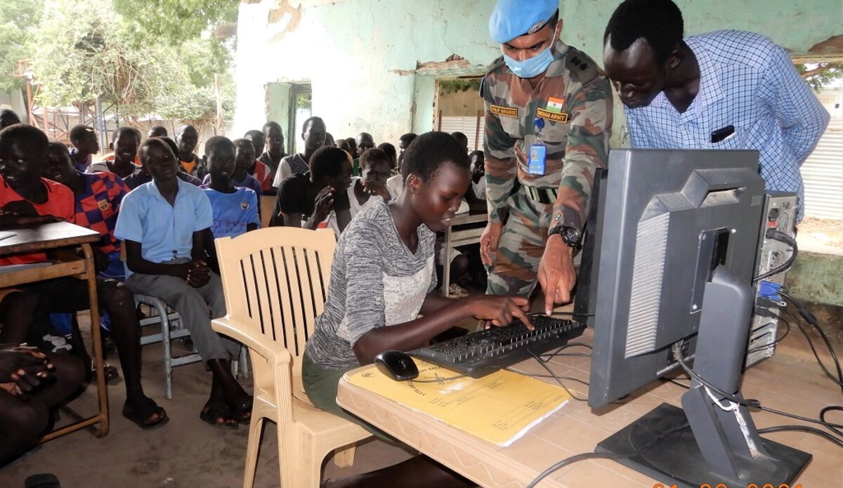 unmiss south sudan malakal indian peacekeepers computer skills primary school future-proofing