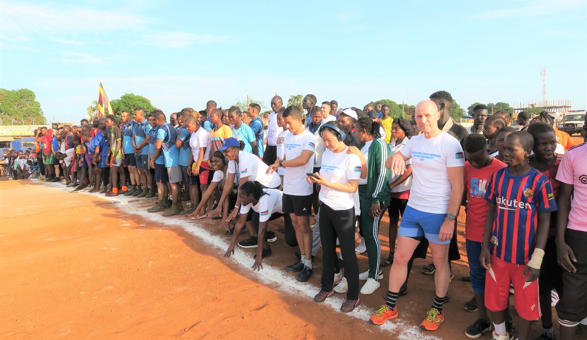 Peace South Sudan UNMISS UN peacekeeping peacekeepers run for peace 