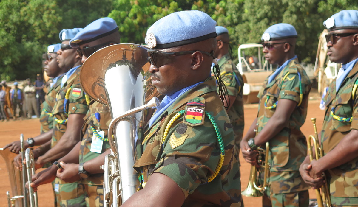 unmiss south sudan aweil ghana medal parade ceremony peacekeepers