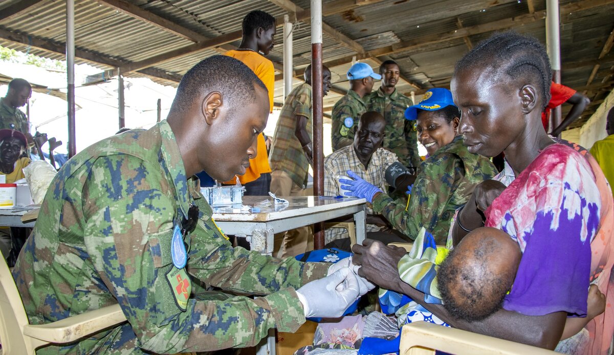 unmiss rwanda south sudan medical medicine clinic camp free treatment malakal poc civilians protection peacekeepers peacekeeping conflict health aid cuts 