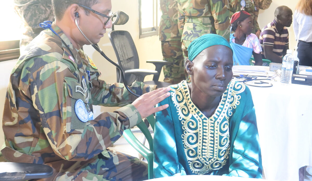 Peace South Sudan UNMISS UN peacekeeping peacekeepers medical services community Bor Sri Lanka